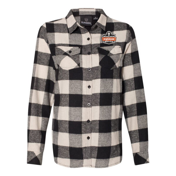 Burnside - Women's Yarn-Dyed Long Sleeve Flannel Shirt - Embroidered Logo Thumbnail