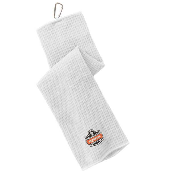 Port Authority® Waffle Microfiber Golf Towel - Embroidered Logo Thumbnail