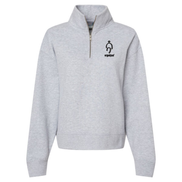 MV Sport - Women's Sueded Fleece Quarter-Zip Sweatshirt - Embroidered Logo Thumbnail