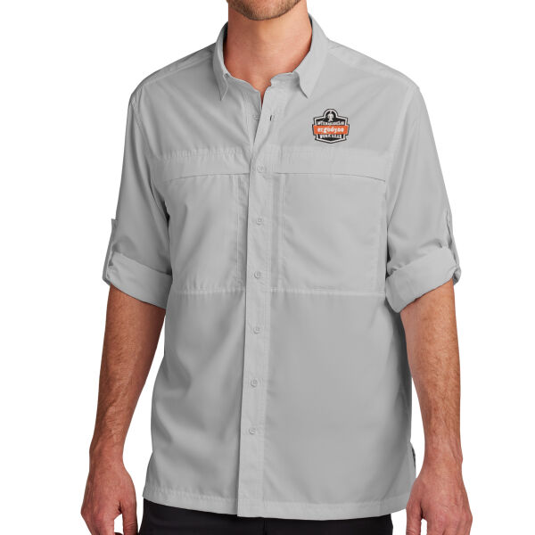 Port Authority® Long Sleeve UV Daybreak Shirt - Embroidered Logo Thumbnail
