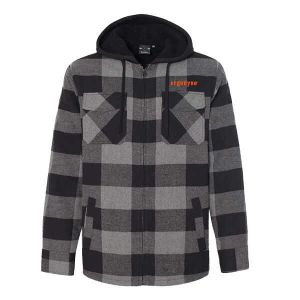 Burnside - Quilted Flannel Hooded Jacket - Embroidered Logo Thumbnail