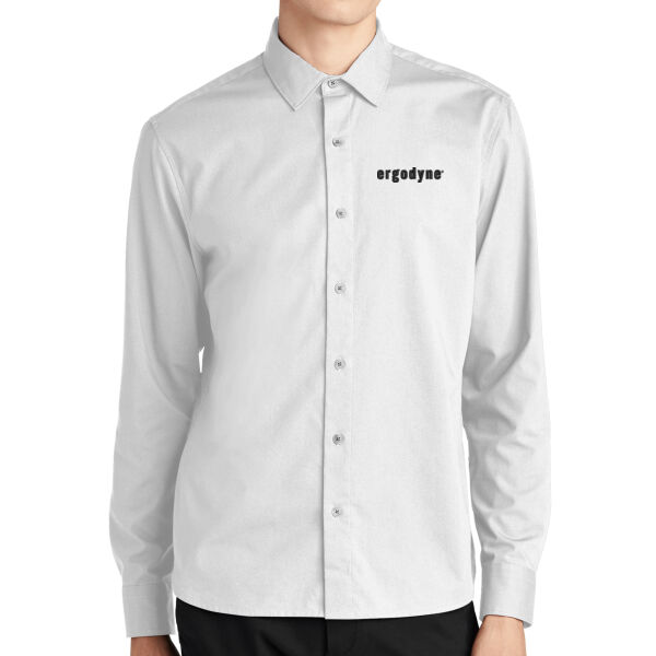 MERCER+METTLE™ Long Sleeve Stretch Woven Shirt - Embroidered Logo Thumbnail