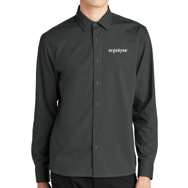 MERCER+METTLE™ Long Sleeve Stretch Woven Shirt - Embroidered Logo Thumbnail