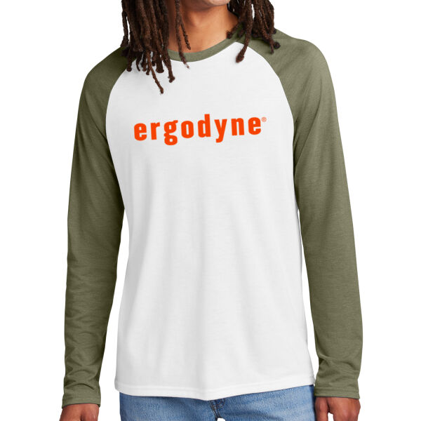 Allmade® Unisex Tri-Blend Long Sleeve Colorblock Raglan - Printed Logo Thumbnail