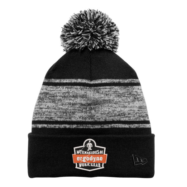 New Era ® Knit Chilled Pom Beanie - Embroidered Logo Thumbnail