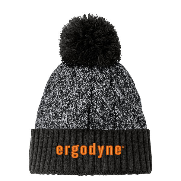 New Era® Marled Knit Pom Beanie - Embroidered Logo Thumbnail