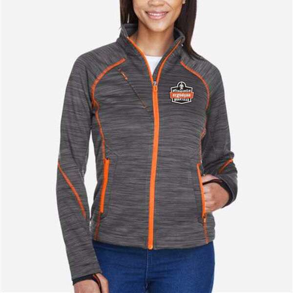 North End - Women's Flux Mélange Bonded Fleece Jacket - Embroidered Logo Thumbnail