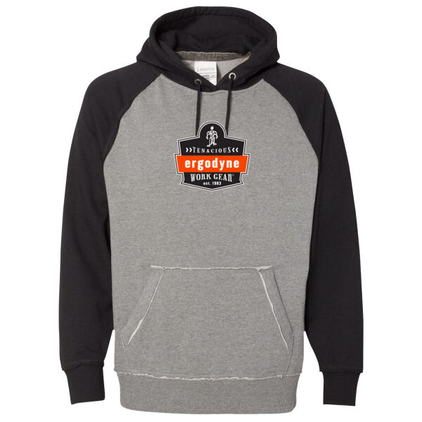 J. America - Men's Vintage Heather Hooded Sweatshirt - Printed Logo Thumbnail