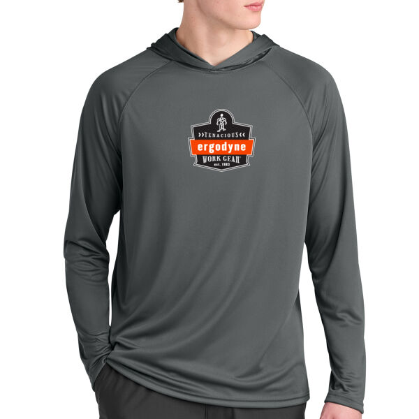 A4 Cooling Performance Long Sleeve Hooded Tee - Printed Logo Thumbnail